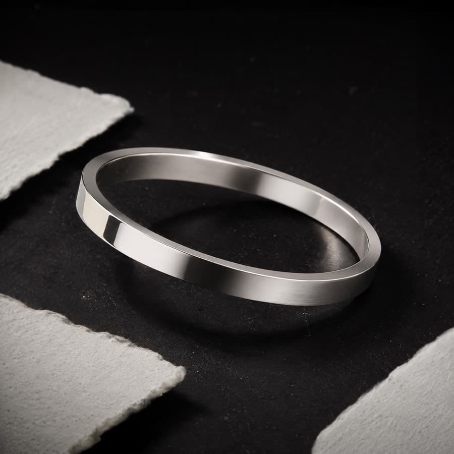 Bangle Flat 5 mm — unengraved blank