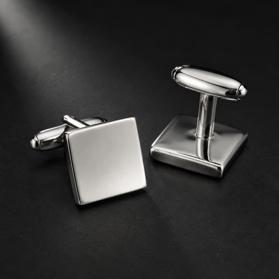 Cufflinks Square Blank — unengraved blank