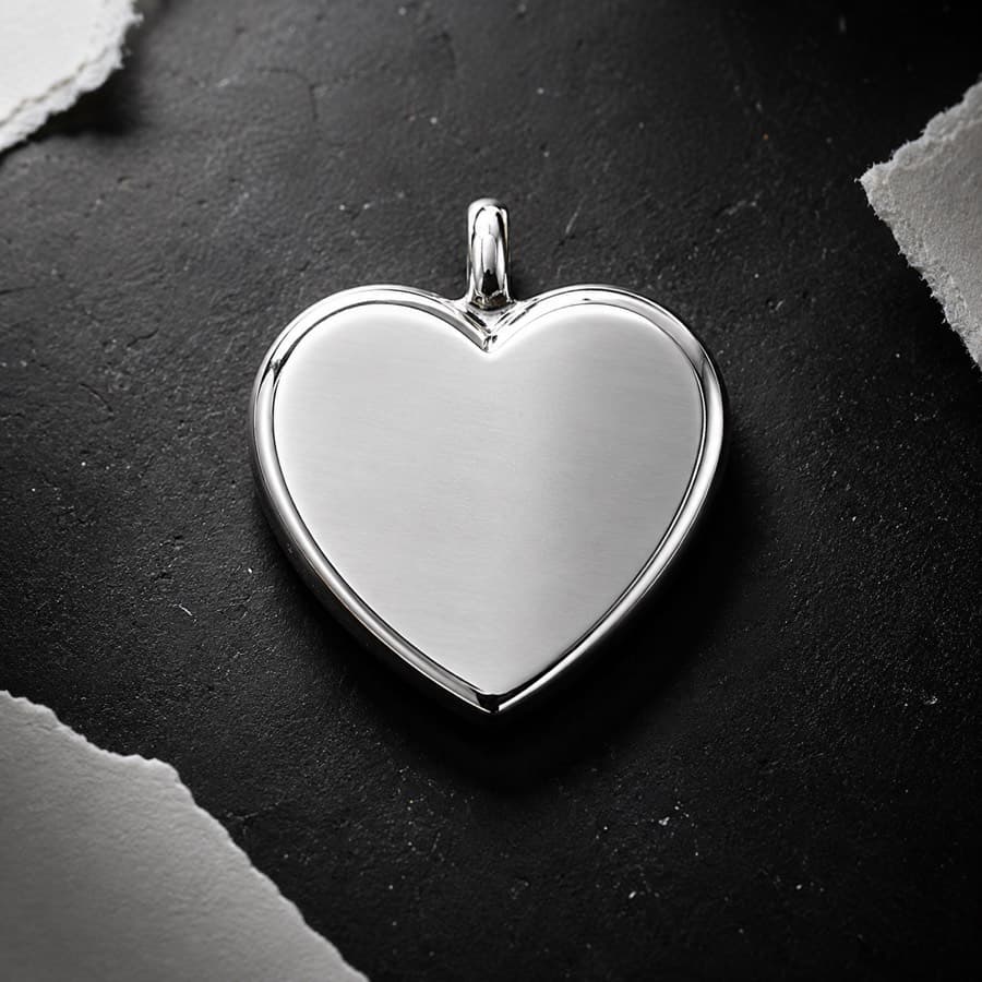 Heart Pendant 18 mm — unengraved blank